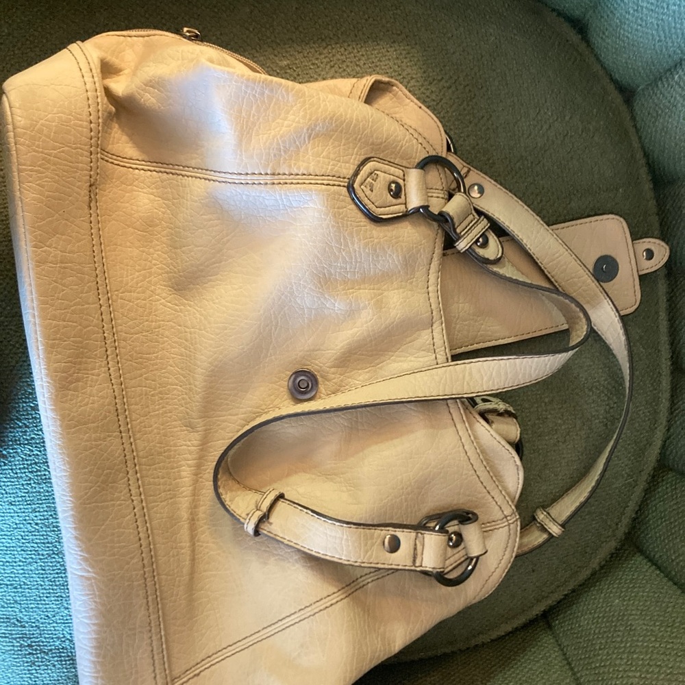 Plum Purse Vintage off white color